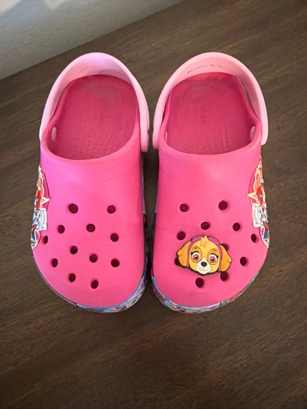 Crocs Paw Patrol Clogs Girls Pink Slip-On Shoes, Size C11